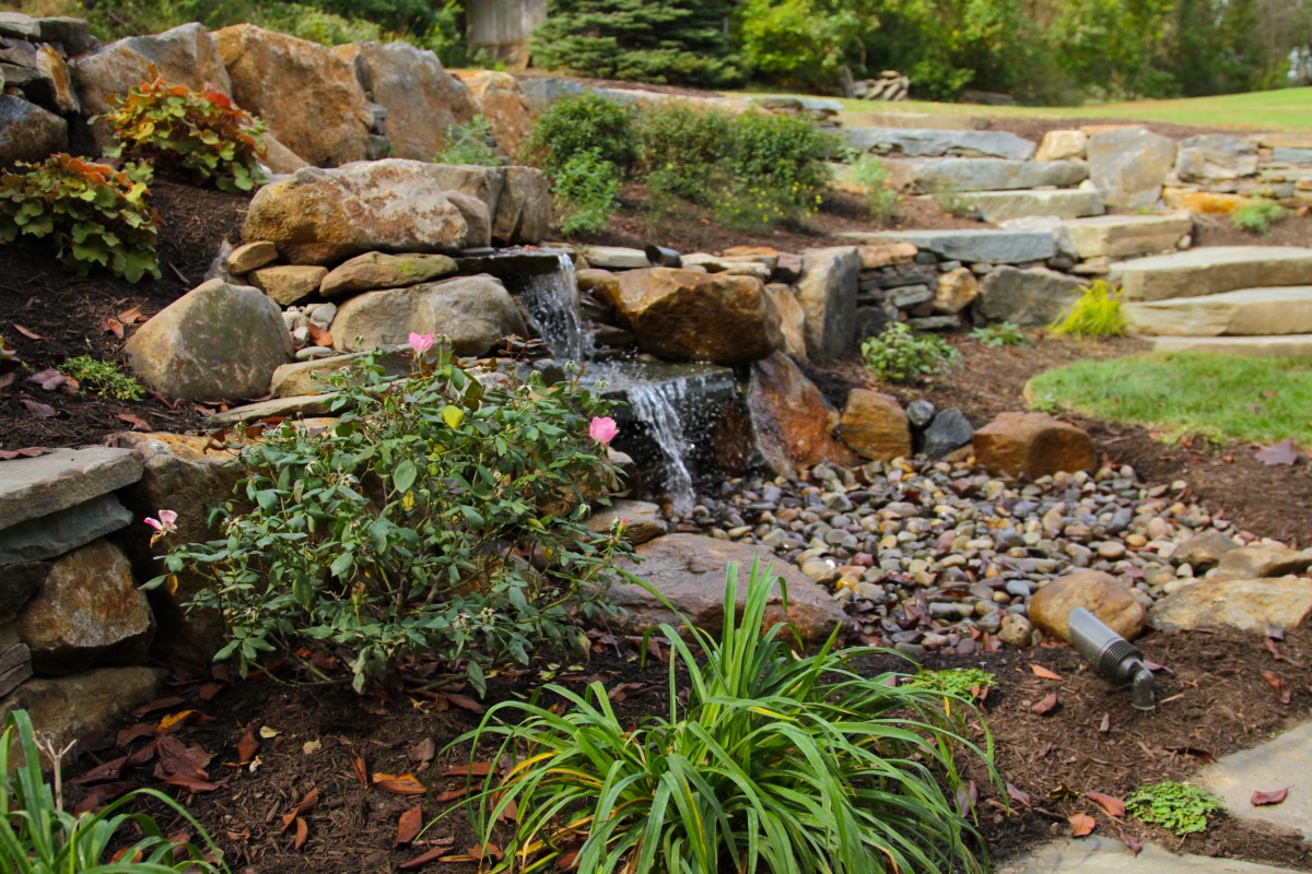 Landscaped area at a Pennsylvania home